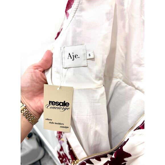 Aje Suzette Floral Bubble Hem Mini Dress Roses of Provence Print AUS 8 / US 4 - Picture 5 of 6